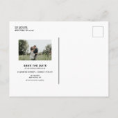 Faire-part de date de mariage avec photo et lettra (Dos)