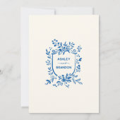 Faire-part de date de mariage Campagne Bleue Franç (Dos)