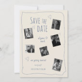 Faire-Part de Date de Mariage Doodle Dessiné à la (Devant)