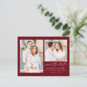 Faire-part de date de mariage Elegant Script Bourg (Debout devant)