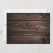 Faire-part de date de mariage en bois rustique flo (Dos)