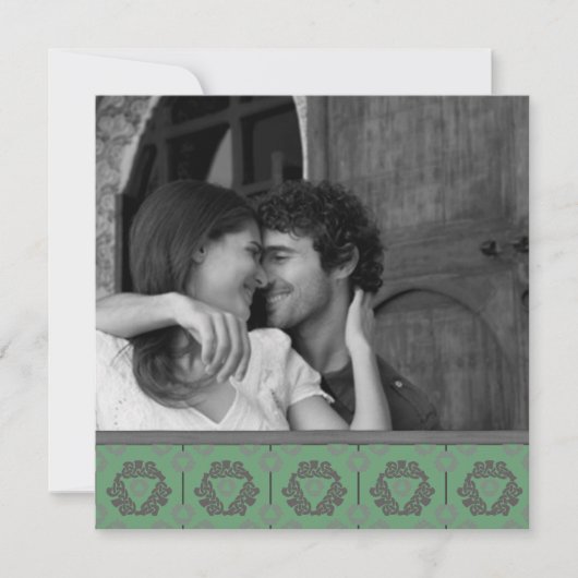 Faire-part de date de mariage en noeuds celtiques (Devant)