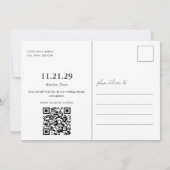 Faire-part de date de mariage en terre cuite avec  (Dos)