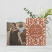 Faire-part de date de mariage en terre cuite Papel (Debout devant)