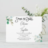 Faire-Part de Date de Mariage Fantaisiste à la Ver (Debout devant)