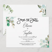 Faire-Part de Date de Mariage Fantaisiste à la Ver (Devant / Derrière)