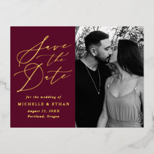 Faire-part de date de mariage minimaliste en calli