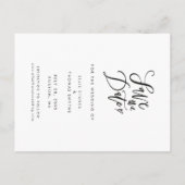 Faire-part de date de mariage moderne et élégant e (Dos)