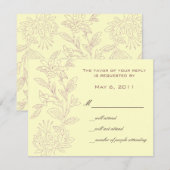 Faire-part de date de mariage Nature/Rose (Devant / Derrière)