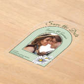 Faire-part de date de mariage photo avec arche de (Poser)