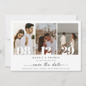 Faire-part de date de mariage photo moderne minima (Devant)