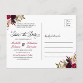 Faire-part de date de mariage rustique avec photo (Dos)