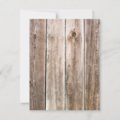 Faire-part de date de mariage Rustique Fleur Blanc (Dos)