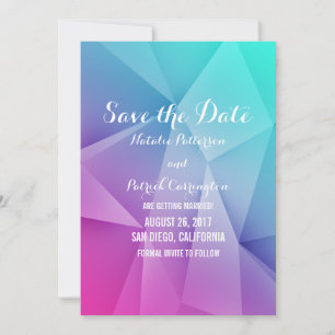 Faire-part de date de mariage tons de bijoux multi