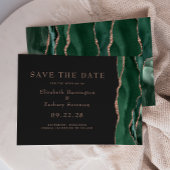 Faire-part de date de mariage Vert Émeraude Rose G