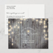 Faire-part de date de Rustique avec des lumières (Devant / Derrière)