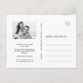 Faire-part de date de sauvagement à l'aquarelle av (Dos)