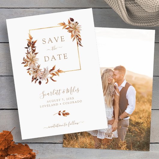 Faire-part de date de sauvegarde d'automne