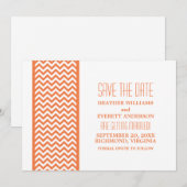 Faire-part de date de sauvegarde de bordure Chevro (Devant / Derrière)