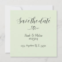 Faire-part de date de sauvegarde de calligraphie é