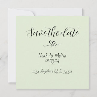 Faire-part de date de sauvegarde de calligraphie é