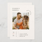 Faire-part de date de sauvegarde de coeur minimali (Devant / Derrière)