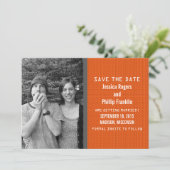 Faire-part de date de sauvegarde de photo de code  (Debout devant)