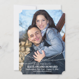 Faire-part de date de sauvegarde de photo de colli