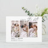 Faire-Part de Date de Sauvegarde Élégant avec 3 Ph (Debout devant)