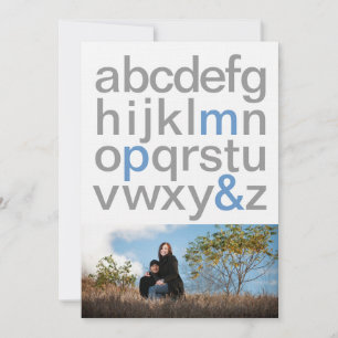 Faire-part de date de sauvegarde Lettres simples 5