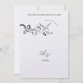 Faire-part de date de sauvegarde Oiseaux d'amour C (Dos)