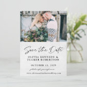 Faire-part de date de sauvegarde rustique en bois (Debout devant)