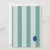 Faire-part de date de teinte sarcelle à bordure fe (Devant)