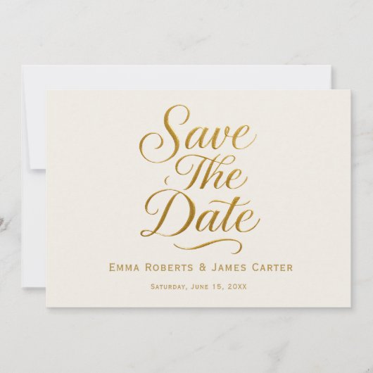 Faire-part de date limite d'Ivoire de calligraphie (Devant)