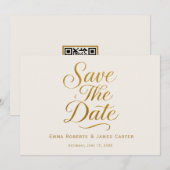 Faire-part de date limite d'Ivoire de calligraphie (Devant / Derrière)
