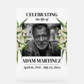 Faire-part de décès Célébration de la vie Floral (Recto)