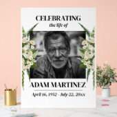 Faire-part de décès Célébration de la vie Floral (Mariage)