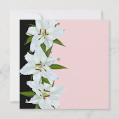 Faire-part de décès Fleur de Lys Blanche (Dos)