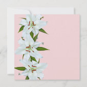 Faire-part de décès Fleur de Lys Blanche (Dos)
