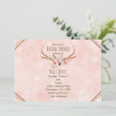 Faire-part de décoration de bois de cerf floral ro (Debout devant)