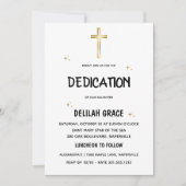 faire-part de dédicace de bébé moderne (Devant)