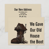 Faire-part de déménagement amusant de la maison de (Devant / Derrière)