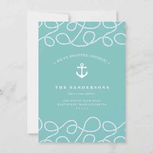 Faire-part de déménagement Corde et Ancre de Nauti (Devant)