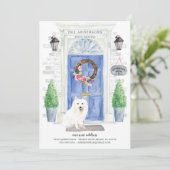 Faire-part de déménagement de la porte d'entrée du (Debout devant)