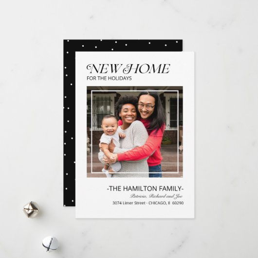 Faire-part de déménagement de Noël (Devant/Arrière en situation)