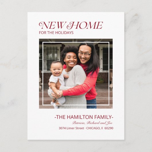 Faire-part de déménagement de Noël (Devant)