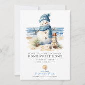 Faire-part de déménagement de Noël de Snowman côti (Devant)