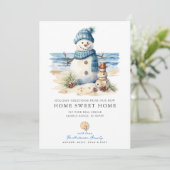 Faire-part de déménagement de Noël de Snowman côti (Debout devant)