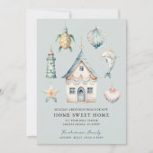 Faire-part de déménagement de Noël tropical (Devant)