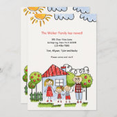 Faire-part de déménagement familial (Devant / Derrière)